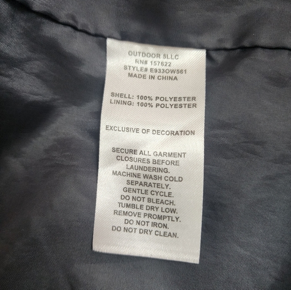 Eddie Bauer Red & Gray Zipper Hoddie Boys Windbreaker Size S 7/8 - Picture 7 of 7